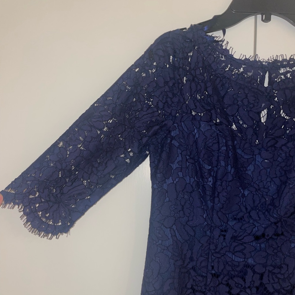 Eliza navy blue lace dress